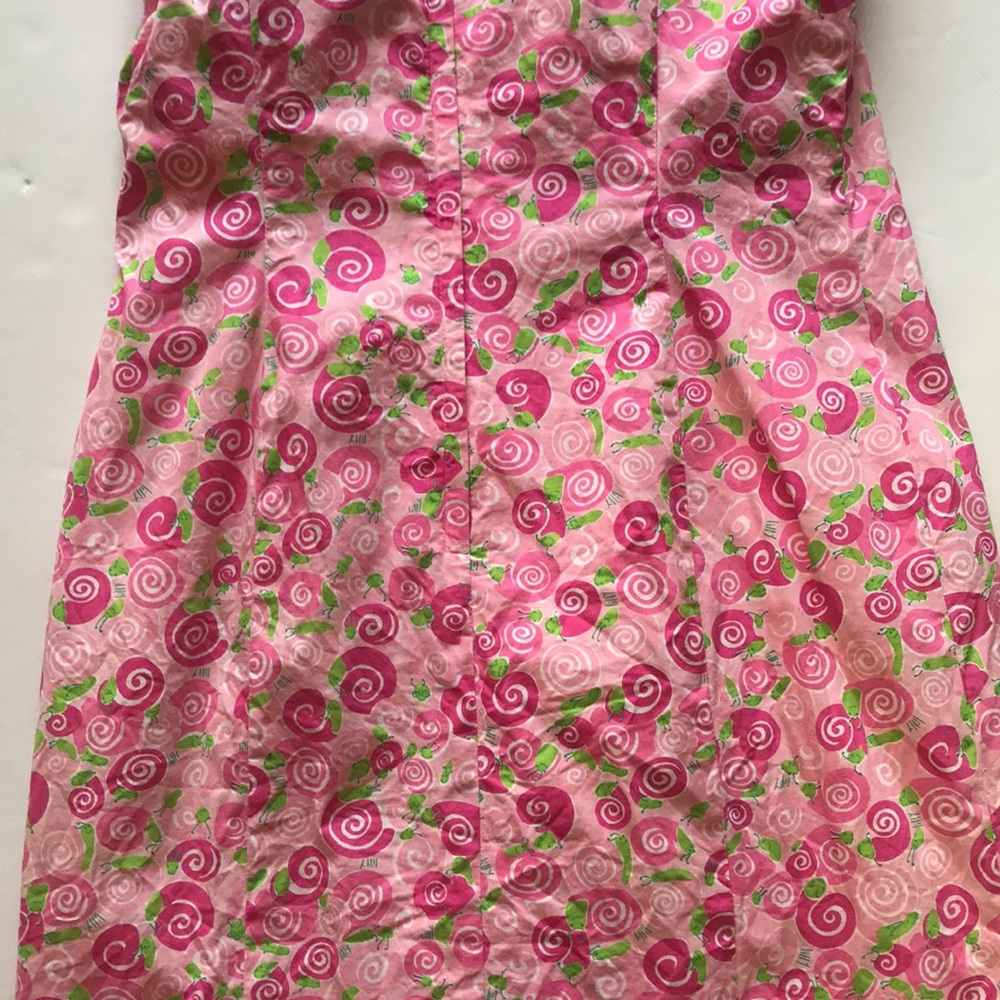 Lilly Pulitzer Rare Vintage White Label Y2k Slip Dress Snail Print Barbie Pink 6 - Picture 8 of 16